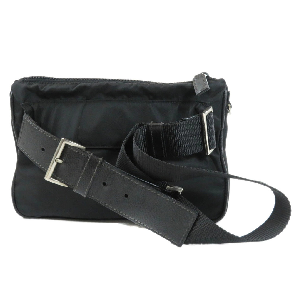 Prada waist Black Body Tessuto Crossbody plate bag Hip Black